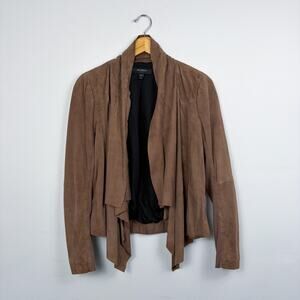 Muubaa Chester Drape Suede Bomber Jacket 8